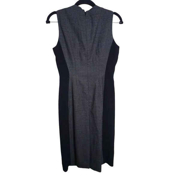 Hobbs London Women's Black & Gray Color Block‎ Shift Wool Dress US 4 UK 8 - Picture 4 of 7